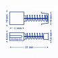 Preview: RC-18336 carbon brush pair 6x10x12mm for e.g. Einhell, DWT, Blaukraft BWS 125 E-960 Angelgrinder, D-011